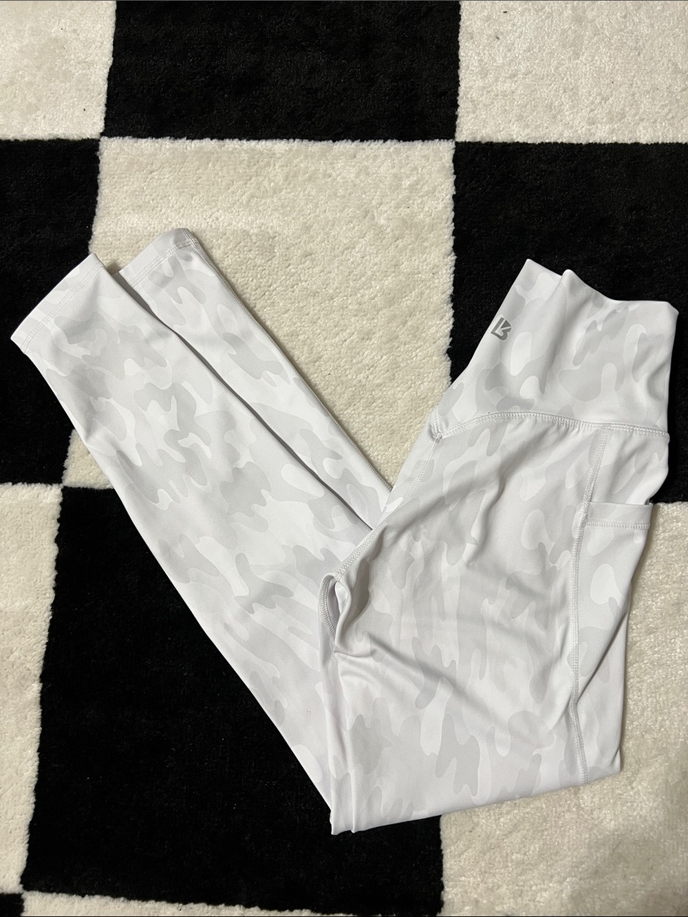 BuffBunny White Camo High-Rise Leggings with Side Pocket